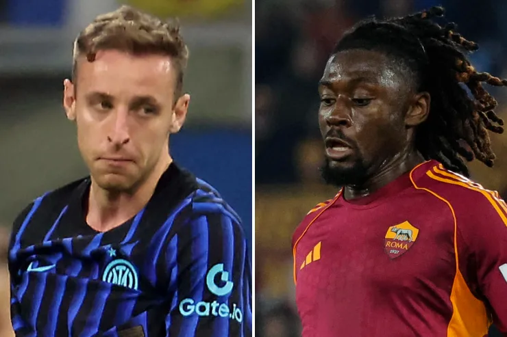 Davide Frattesi e Manu Konè in campo con le rispettive squadre