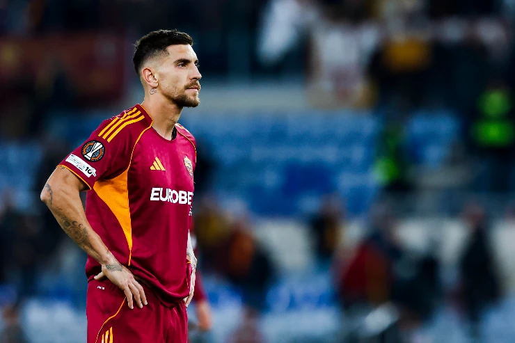 Lorenzo Pellegrini, centrocampista della Roma, nel corso del match contro il Bologna