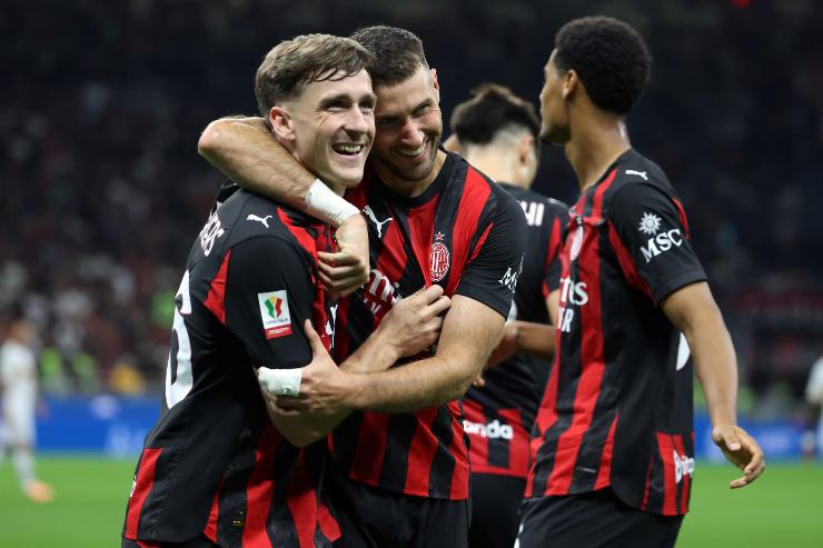 Saelemaekers esulta con la maglia del Milan