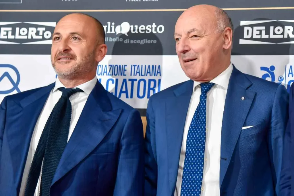 Giuseppe Marotta presidente Inter durante le dichiarazioni pre-partita Torino-Inter