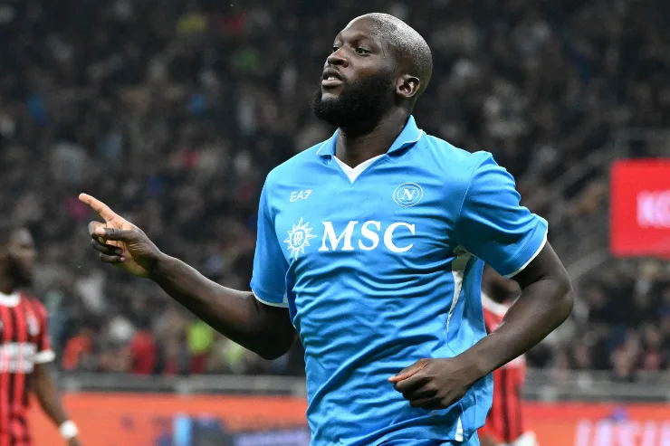 Romelu Lukaku dopo il gol a San Siro