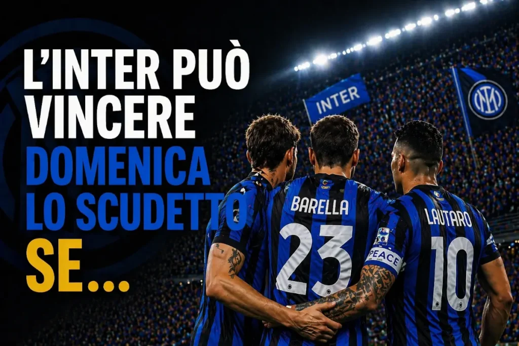 L'Inter può vincere lo scudetto già domenica