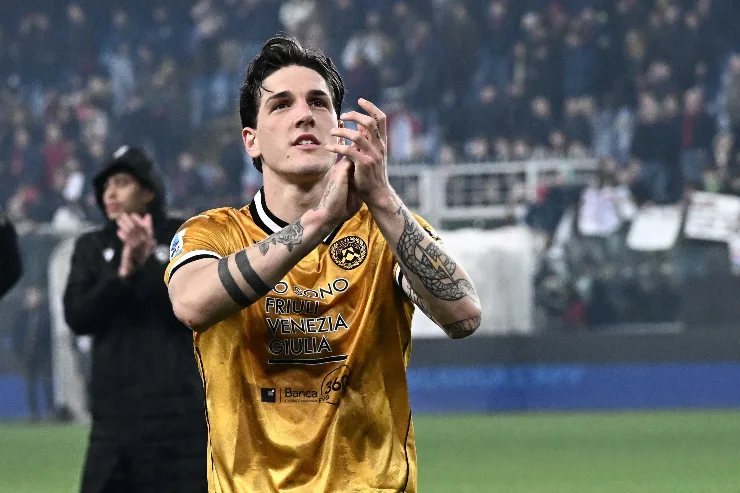 Zaniolo con la maglia dell'Udinese