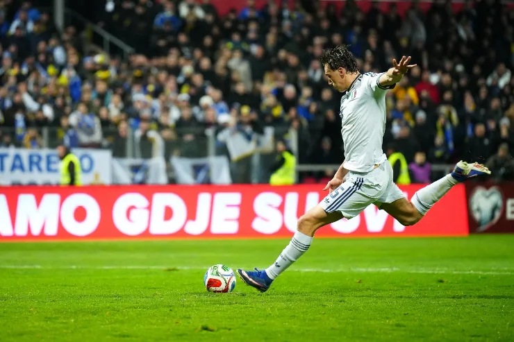 Pio Esposito rigore sbagliato con l'Italia