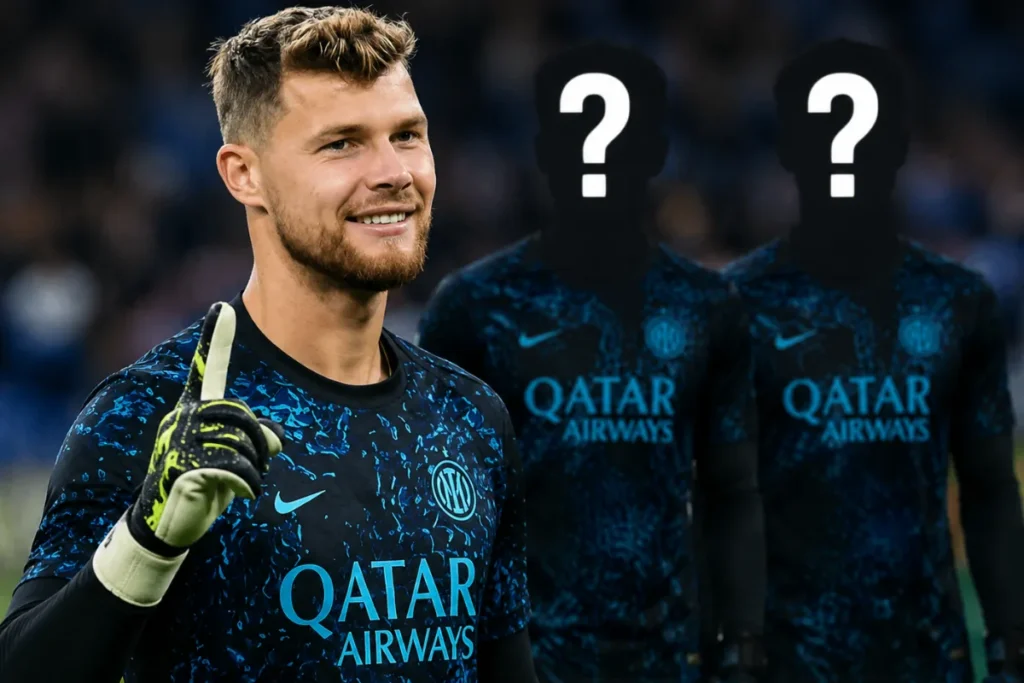 Josep Martinez in divisa Inter con guantoni da portiere, sorridente durante una partita