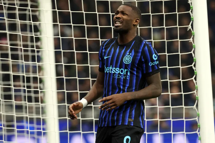 Marcus Thuram, attaccante dell'Inter, nel corso del match contro il Bodo Glimt