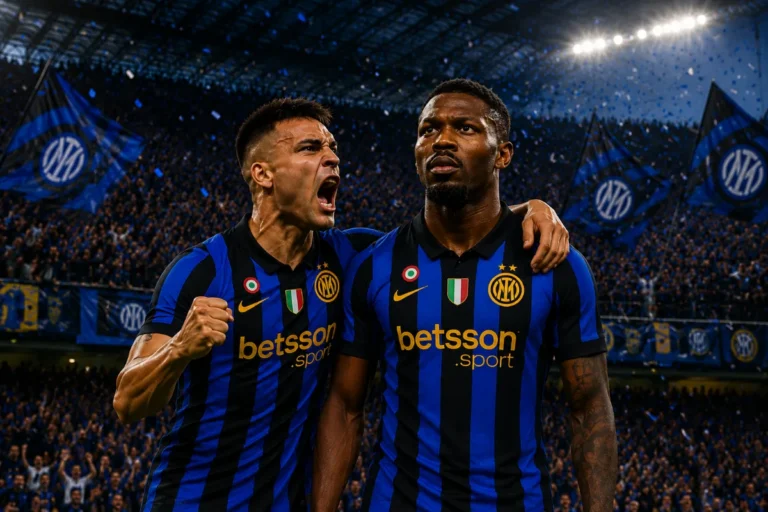 Nuova maglia Inter con Thuaram e Lautaro