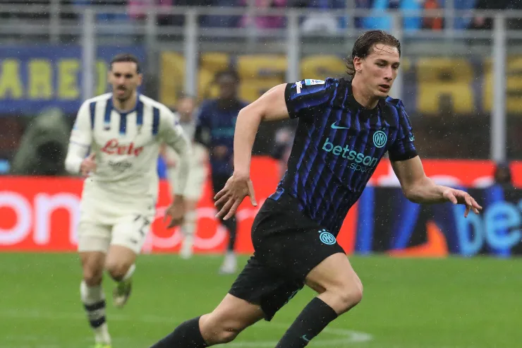 Pio Esposito in partita con l'Inter