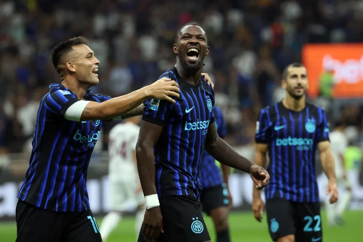 Thuram e Lautaro in campo