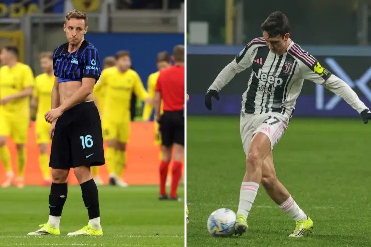 Davide Frattesi in maglia Inter numero 16 durante una partita, con avversari in giallo sullo sfondo