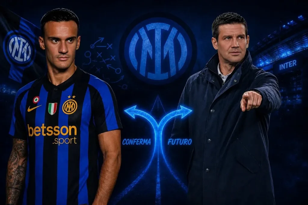 Stankovic e Chivu con logo Inter, grafica 'Conferma Futuro' - mezzala nerazzurra