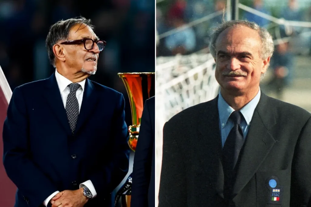 La Russa, presidente del Senato, a una cerimonia (sulla sinistra), Sandro Mazzola (sulla destra)