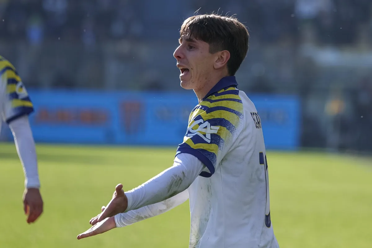 Bernabe maglia Parma durante una partit